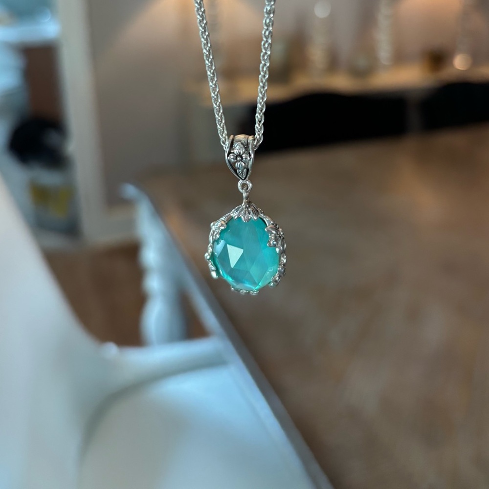 Stephen Dweck Mother of Pearl & Natural Quartz Pendant in Sterling Silver